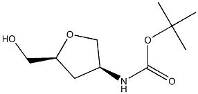 (2S,4S)-4-(BOC-氨基)-2-四氢呋喃基]甲醇 结构式
