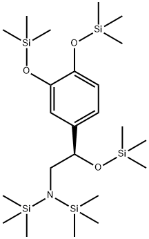 (R)-N,N-Bis(trimethylsilyl)-3,4,β-tris[(trimethylsilyl)oxy]benzeneethanamine 结构式