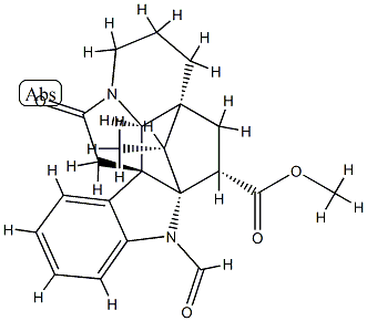 (5α,12β,19α,20R)-1-Formyl-10-oxo-2α,20-cycloaspidospermidine-3α-carboxylic acid methyl ester 结构式