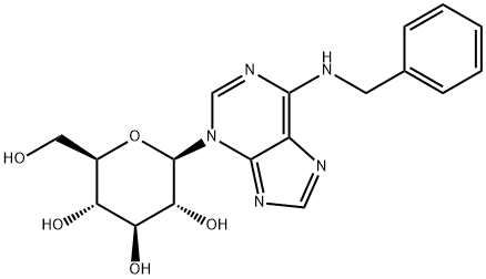 6-(苄基氨基)-3-BETA-D-吡喃葡萄糖基嘌呤 结构式