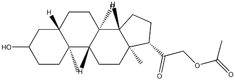 21-Acetyloxy-3α-hydroxy-5β-pregnan-20-one 结构式