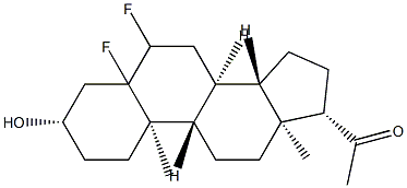 5,6-Difluoro-3β-hydroxypregnan-20-one 结构式