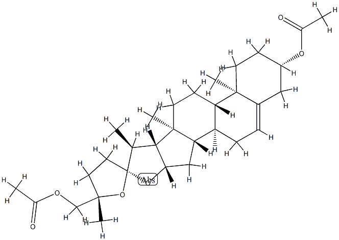 (22S,25S)-22,25-Epoxyfurost-5-ene-3β,26-diol diacetate 结构式