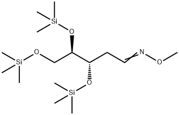 d-Erythro-pentose, 2-deoxy-3,4,5-tris-O-(trimethylsilyl)-, O-methyloxi me 结构式