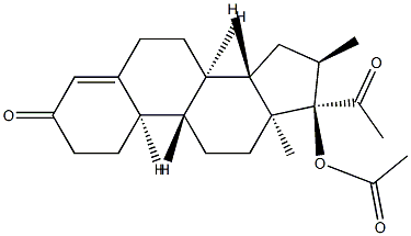 19-Nor-3,20-dioxo-16α-methylpregn-4-en-17-ol acetate 结构式