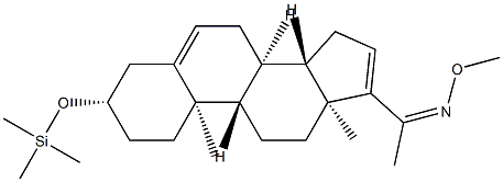 3β-(Trimethylsiloxy)pregna-5,16-dien-20-one O-methyl oxime 结构式