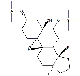 3β,6-Bis[(trimethylsilyl)oxy]-5α-androstan-5-ol 结构式