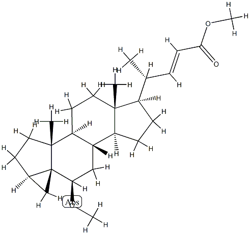 (22E)-6β-Methoxy-3α,5-cyclo-5α-chol-22-en-24-oic acid methyl ester 结构式