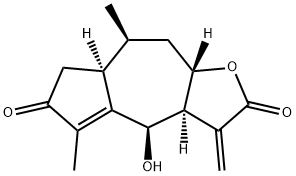 3aα,7,7aα,8,9,9aβ-Hexahydro-4β-hydroxy-5,8β-dimethyl-3-methyleneazuleno[6,5-b]furan-2,6(3H,4H)-dione 结构式