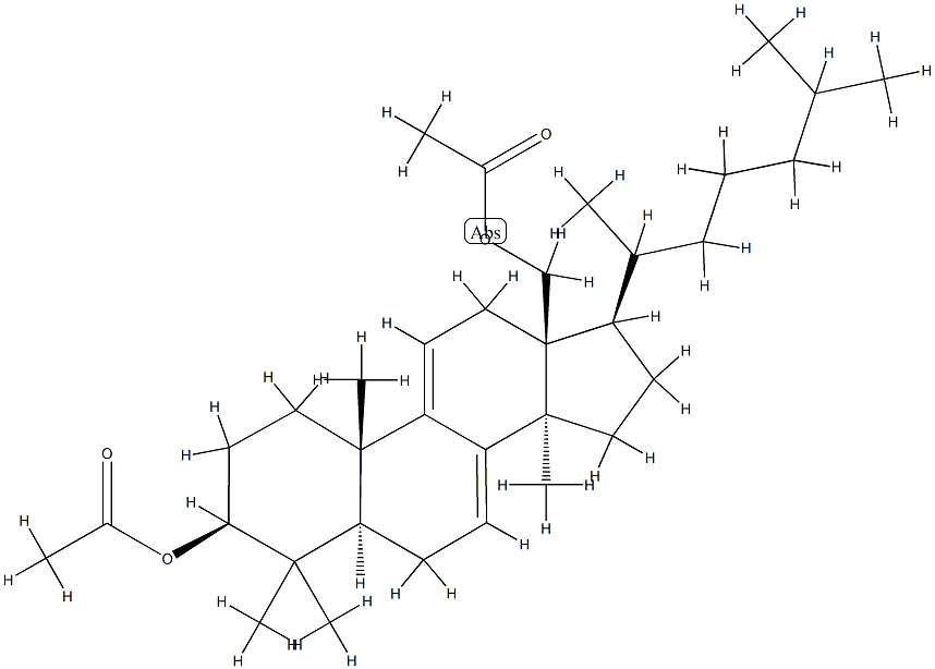 (20ξ)-5α-Lanosta-7,9(11)-diene-3β,18-diol diacetate 结构式