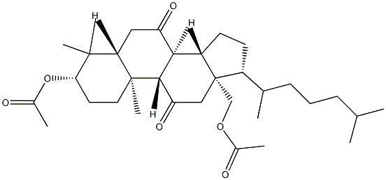 (20ξ)-3β,18-Bis(acetyloxy)-5α-lanostane-7,11-dione 结构式