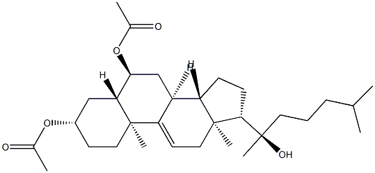 (20R)-5α-Cholest-9(11)-ene-3β,6α,20-triol 3,6-diacetate 结构式