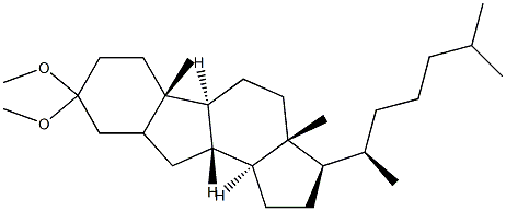 3,3-Dimethoxy-B-norcholestane 结构式