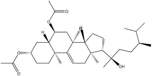 (20R)-5α-Ergost-9(11)-ene-3β,6α,20-triol 3,6-diacetate 结构式