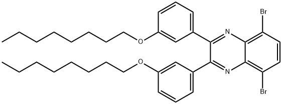 5,8-DIBROMO-2,3-BIS(3-(OCTYLOXY)PHENYL)QUINOXALINE 结构式