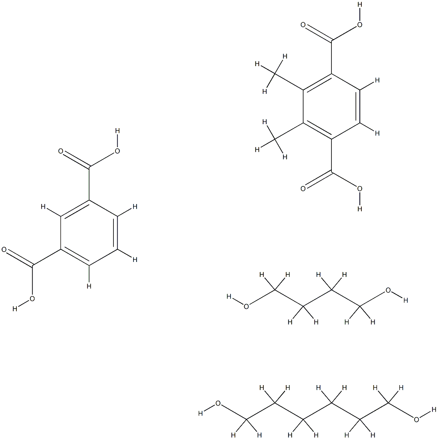 间苯二甲酸与1,4-丁二醇对苯二甲酸二甲酯和1,6-己二醇的聚合物 结构式