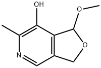 1-Methoxy-6-Methyl-1.3-dihydrofuro[3.4-c]pyridin-7-ol 结构式