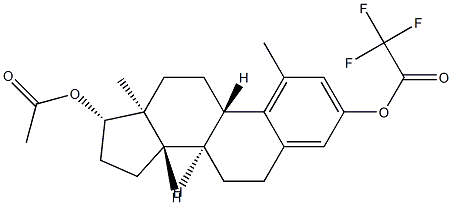 1-Methyl-17β-acetyloxy-3-trifluoroacetyloxyestra-1,3,5(10)-triene 结构式