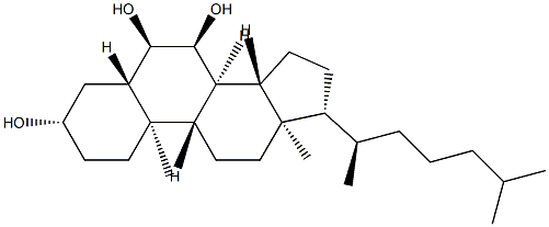 5α-Cholestane-3β,6α,7α-triol 结构式