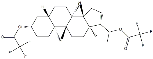 5α-Pregnane-3β,20-diol bis(trifluoroacetate) 结构式