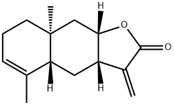 (3aS)-3a,4,4aβ,7,8,8a,9,9aβ-Octahydro-5,8aα-dimethyl-3-methylenenaphtho[2,3-b]furan-2(3H)-one 结构式