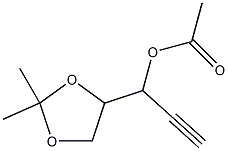 α-Ethynyl-2,2-dimethyl-1,3-dioxolane-4-methanol acetate 结构式