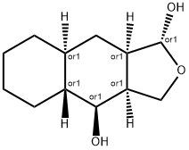 Naphtho[2,3-c]furan-1,4-diol, dodecahydro-, (1R,3aS,4S,4aR,8aS,9aR)-rel- (9CI) 结构式