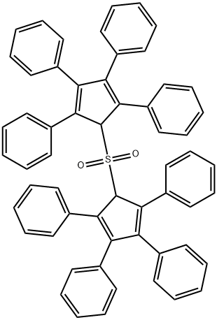 1,1',1'',1''',1'''',1''''',1'''''',1'''''''-(Sulfonyldi-1,3-cyclopentadiene-5,1,2,3,4-pentyl)octakisbenzene 结构式