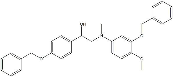 α-[[[[4-Methoxy-3-(phenylmethoxy)phenyl]methyl]amino]methyl]-4-(phenylmethoxy)benzenemethanol 结构式
