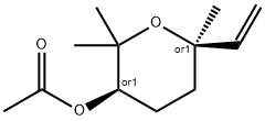 2H-Pyran-3-ol, 6-ethenyltetrahydro-2,2,6-trimethyl-, acetate, (3R,6R)- rel- 结构式