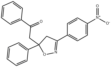 α-[3-(4-Nitrophenyl)-5-phenyl-2-isoxazolin-5-yl]acetophenone 结构式