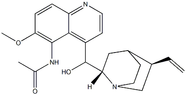 N-[(8α,9R)-9-Hydroxy-6'-methoxycinchonan-5'-yl]acetamide 结构式