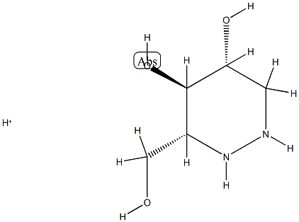 4,5-Pyridazinediol, hexahydro-3-(hydroxymethyl)-, conjugate monoacid, (3R,4R,5R)- (9CI) 结构式