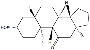 3β-Hydroxy-5α-androstan-11-one 结构式