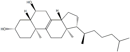 5α-Cholest-8-ene-3β,6α-diol 结构式