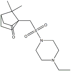 1-{[(4-ethyl-1-piperazinyl)sulfonyl]methyl}-7,7-dimethylbicyclo[2.2.1]heptan-2-one 结构式