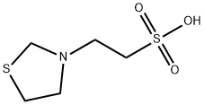 3-Thiazolidine-1-ethanesulfonic acid 结构式