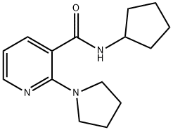 3-Pyridinecarboxamide,N-cyclopentyl-2-(1-pyrrolidinyl)-(9CI) 结构式