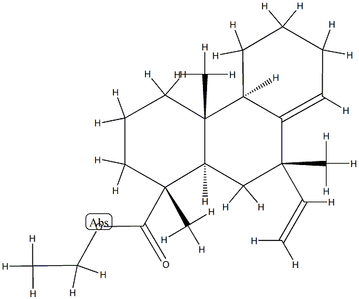 1-Phenanthrenecarboxylic acid, 7-ethenyl-1,2,3,4,4a,4b,5,6,7,9,10,10a- dodecahydro-1,4a,7-trimethyl-, ethyl ester, [1R-(1alpha,4abeta,4balpha ,7alpha,10aalpha)]- 结构式