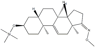 3α-(Trimethylsiloxy)-5α-androst-9(11)-en-17-one O-methyl oxime 结构式