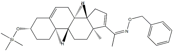 3β-(Trimethylsiloxy)pregna-5,16-dien-20-one O-benzyl oxime 结构式