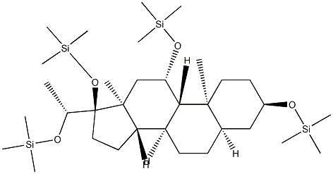 Silane, [[(3alpha,5beta,11beta,20R)-pregnane-3,11,17,20-tetrayl]tetrak is(oxy)]tetrakis*trimethyl- 结构式