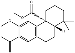 12-Methoxy-13-(1-methylvinyl)podocarpa-8,11,13-trien-20-oic acid methyl ester 结构式