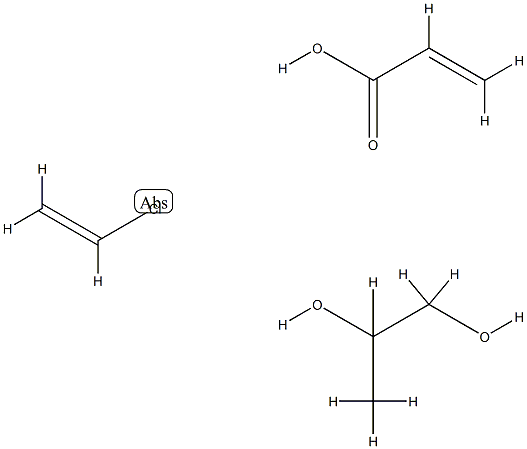 丙烯酸和1,2-丙二醇的单酯化物与氯乙烯的聚合物 结构式