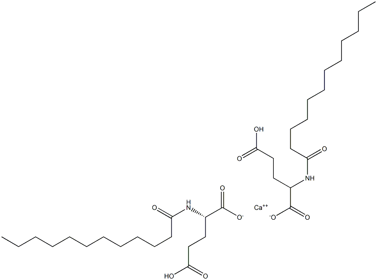 calcium N-(1-oxododecyl)-L-glutamate (1:2) 结构式