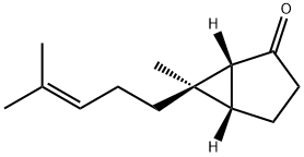 Bicyclo[3.1.0]hexan-2-one, 6-methyl-6-(4-methyl-3-pentenyl)-, (1R,5S,6R)-rel-(+)- (9CI) 结构式