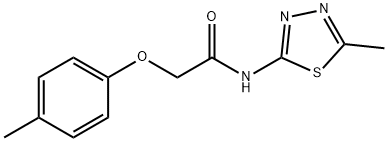 2-(4-methylphenoxy)-N-(5-methyl-1,3,4-thiadiazol-2-yl)acetamide 结构式