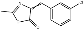 5(4H)-Oxazolone, 4-[(3-chlorophenyl)Methylene]-2-Methyl- 结构式