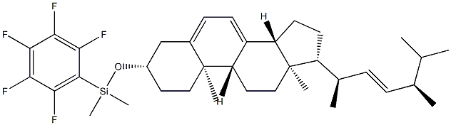 [[(22E)-Ergosta-5,7,22-trien-3β-yl]oxy]dimethyl(pentafluorophenyl)silane 结构式