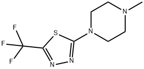 1-METHYL-4-(S-TRIFLUOROMETHYL-[1,3,4]THIODIAZOL-Z-YL)PIPERAZINE 结构式